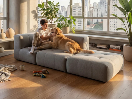 Sofá Modular Boucle | Sofá na Caixa - Promo Relâmpago até 45% OFF