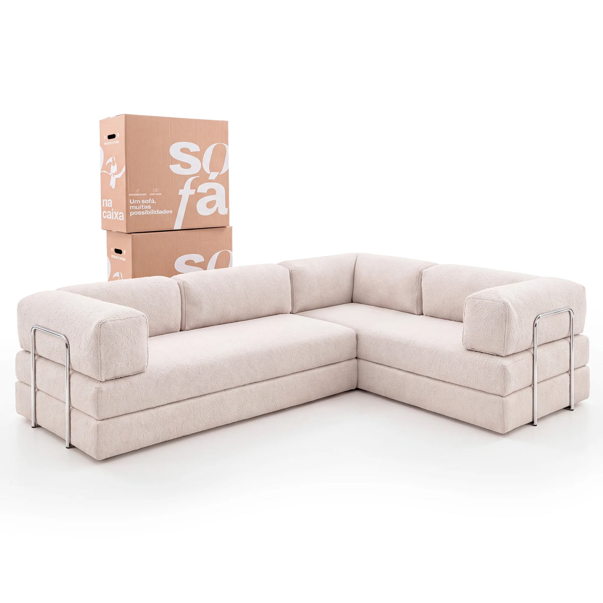 Sofá Cama Bloom Duo - Linho