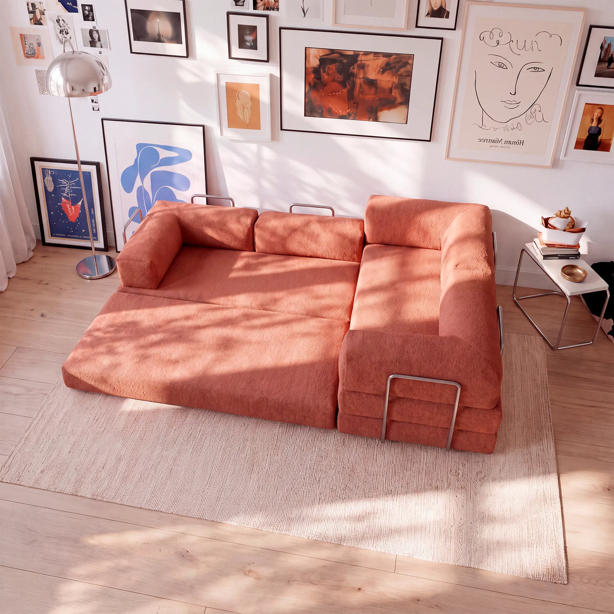 Sofá Cama Bloom Duo - Terracota