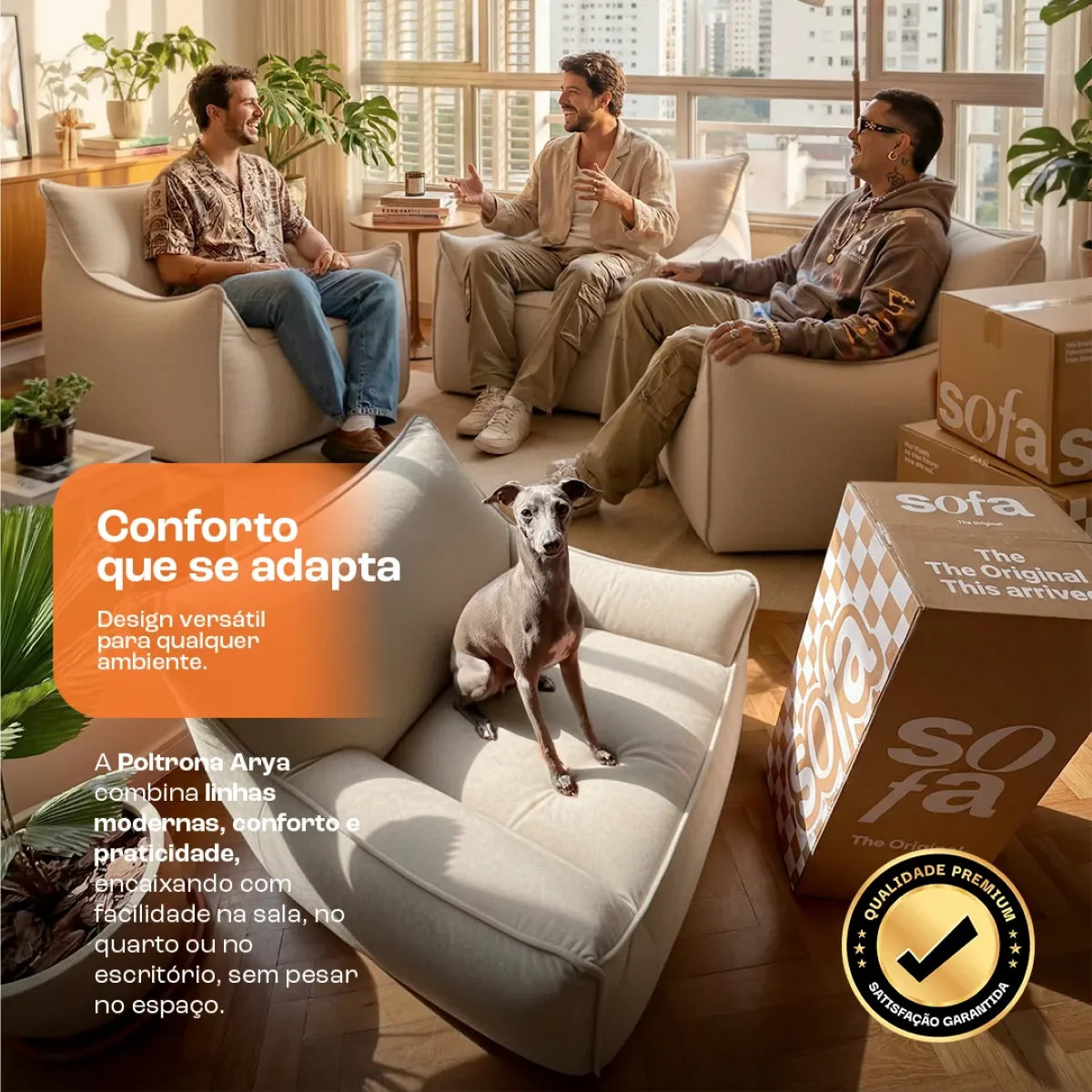 Poltrona Arya Linho · vista 5