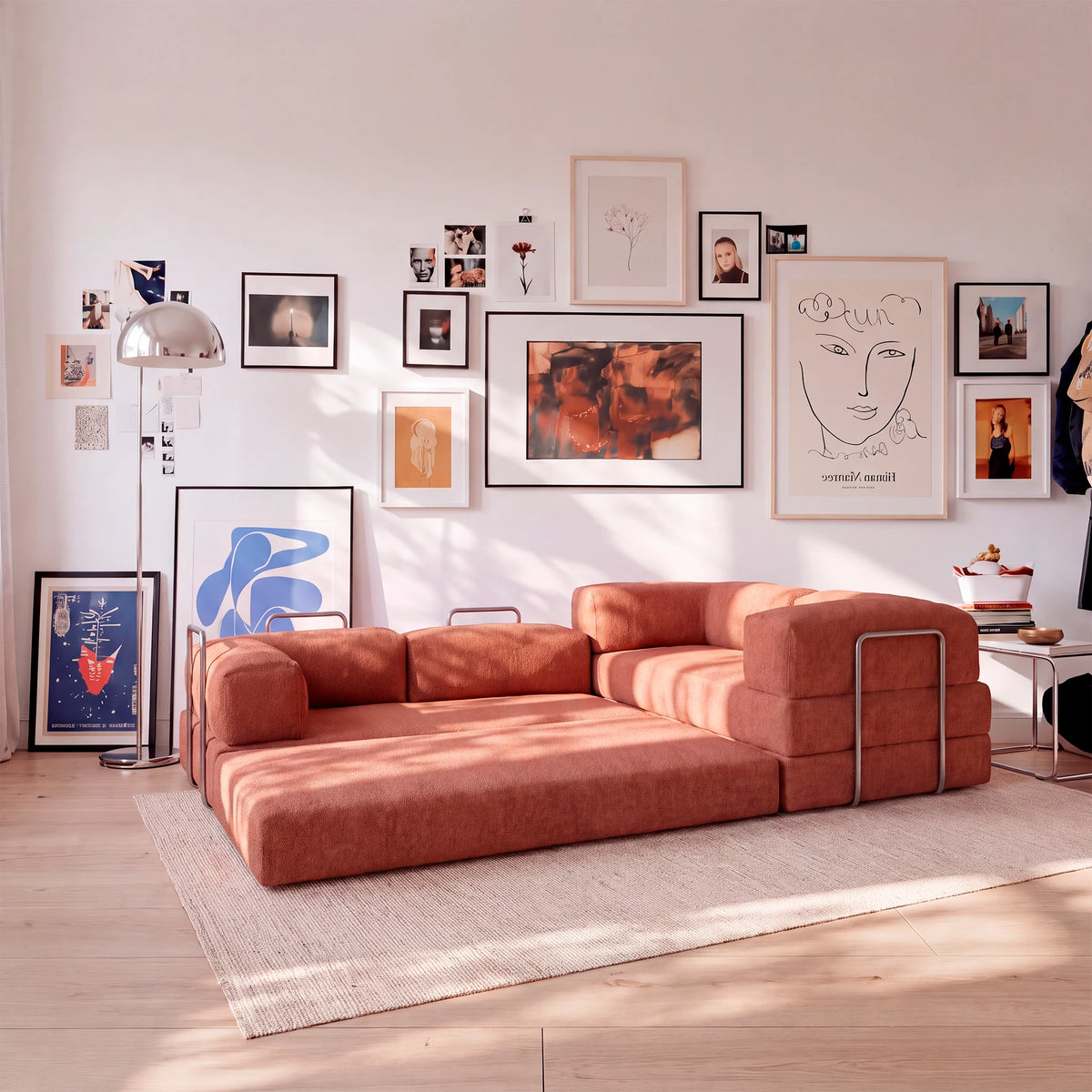 Sofá Cama Bloom Duo - Terracota
