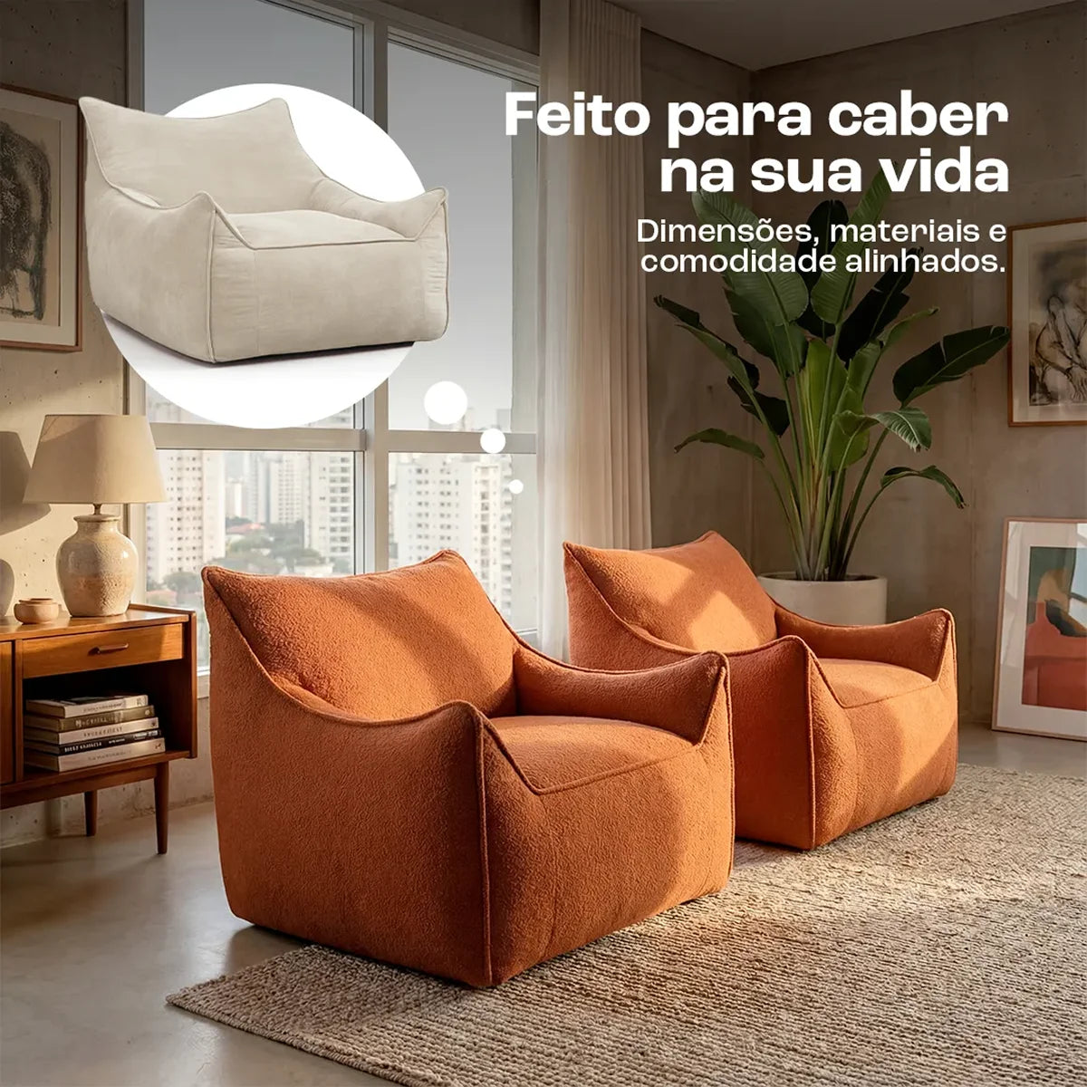 Poltrona Arya Terracota · vista 10