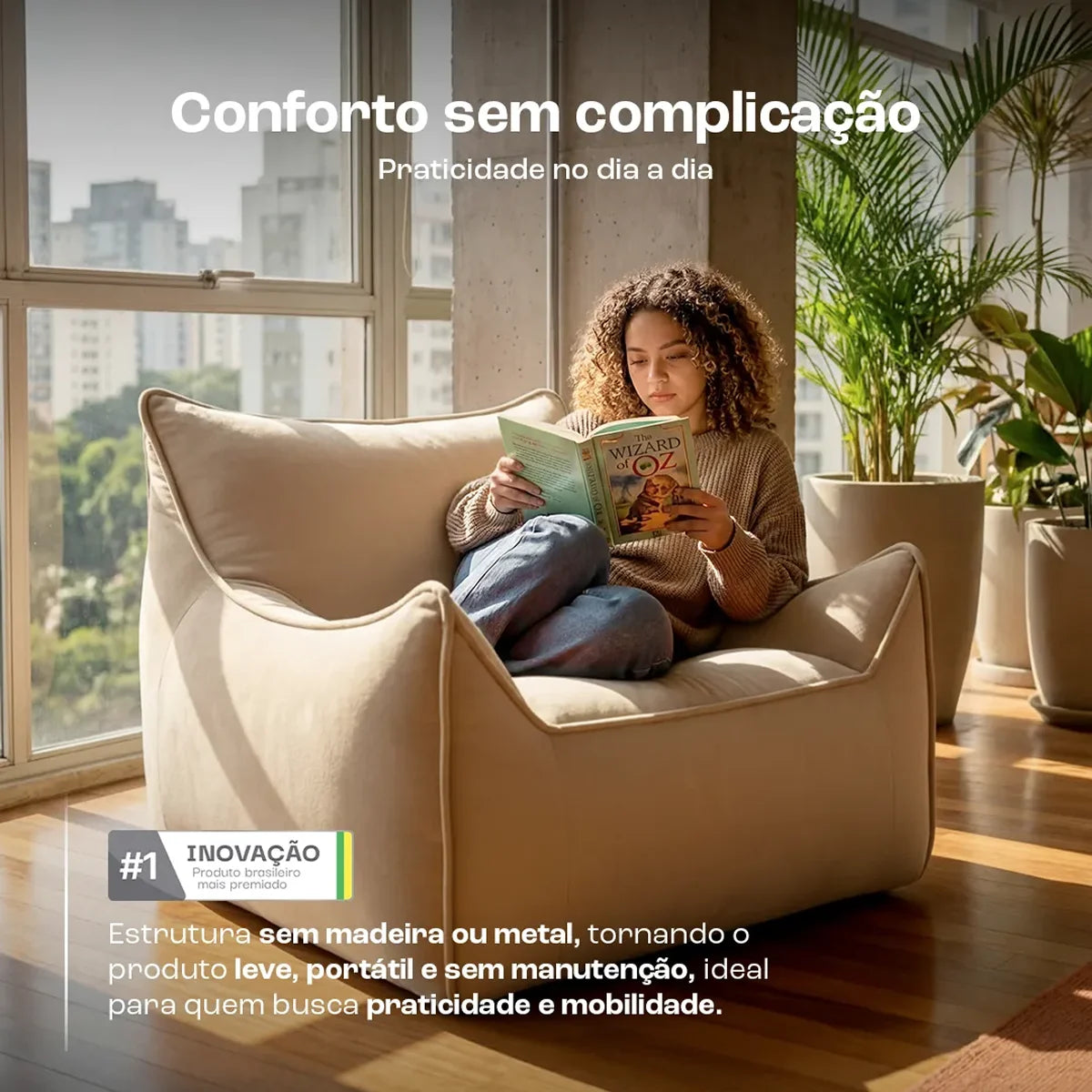 Poltrona Arya Linho · vista 11