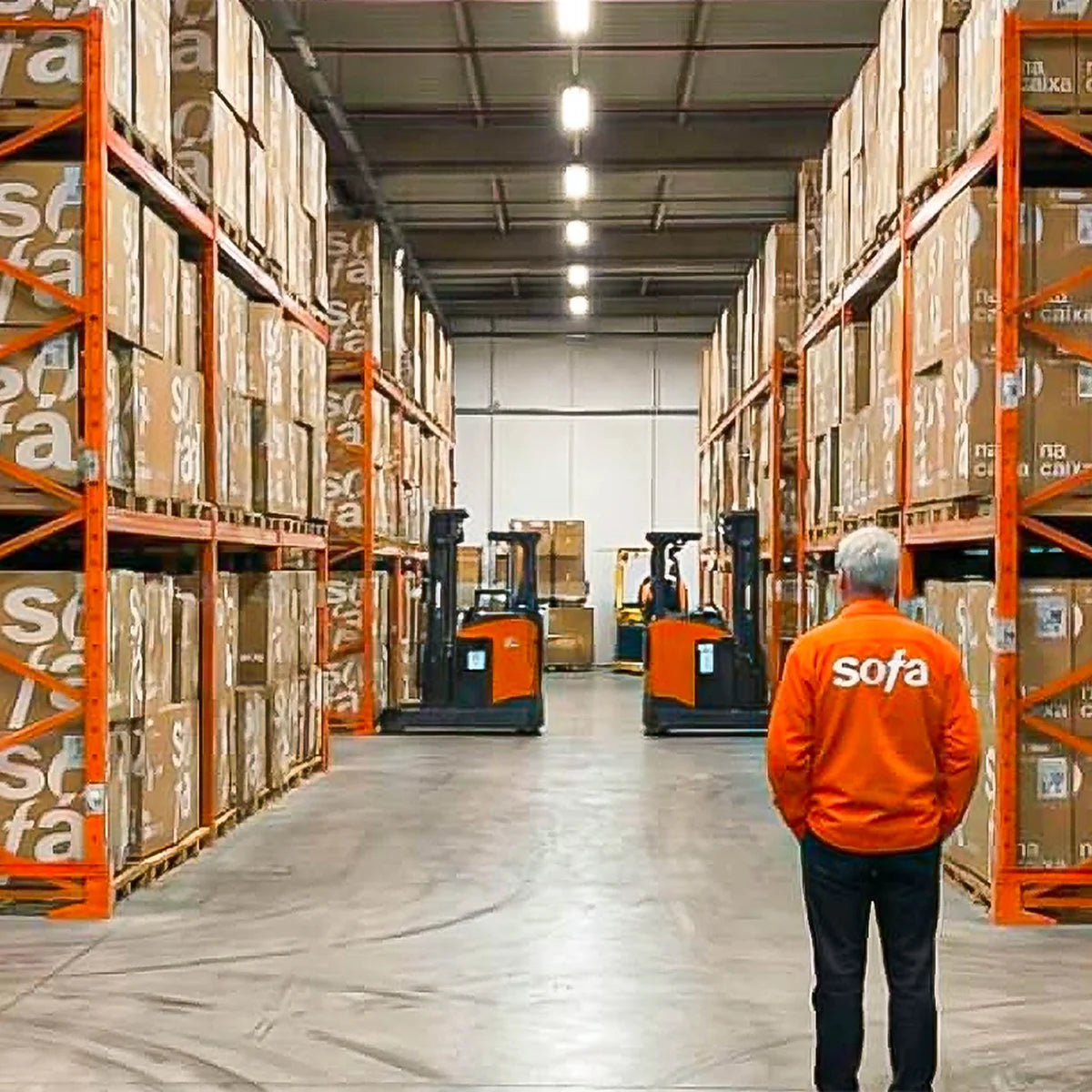 Sofá na Caixa modular Sienna 3 lugares em Boucle - Bege Areia