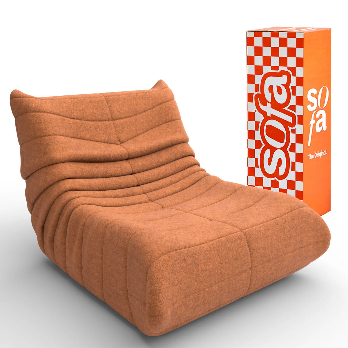 Poltrona Design 1973 Brinde · detalhe na cor laranja