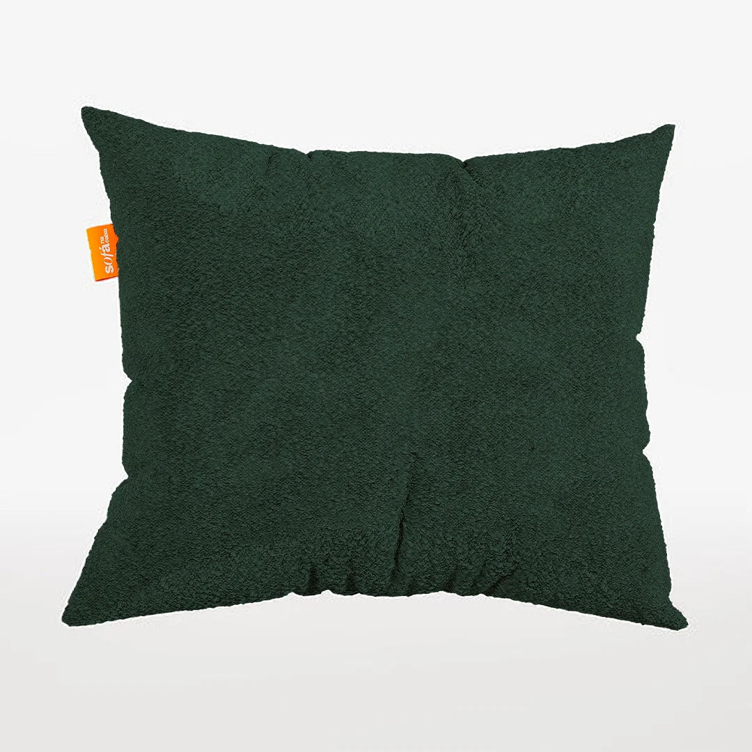 Almofada Tecido Bouclé - Cor Verde Musgo - 45x45cm