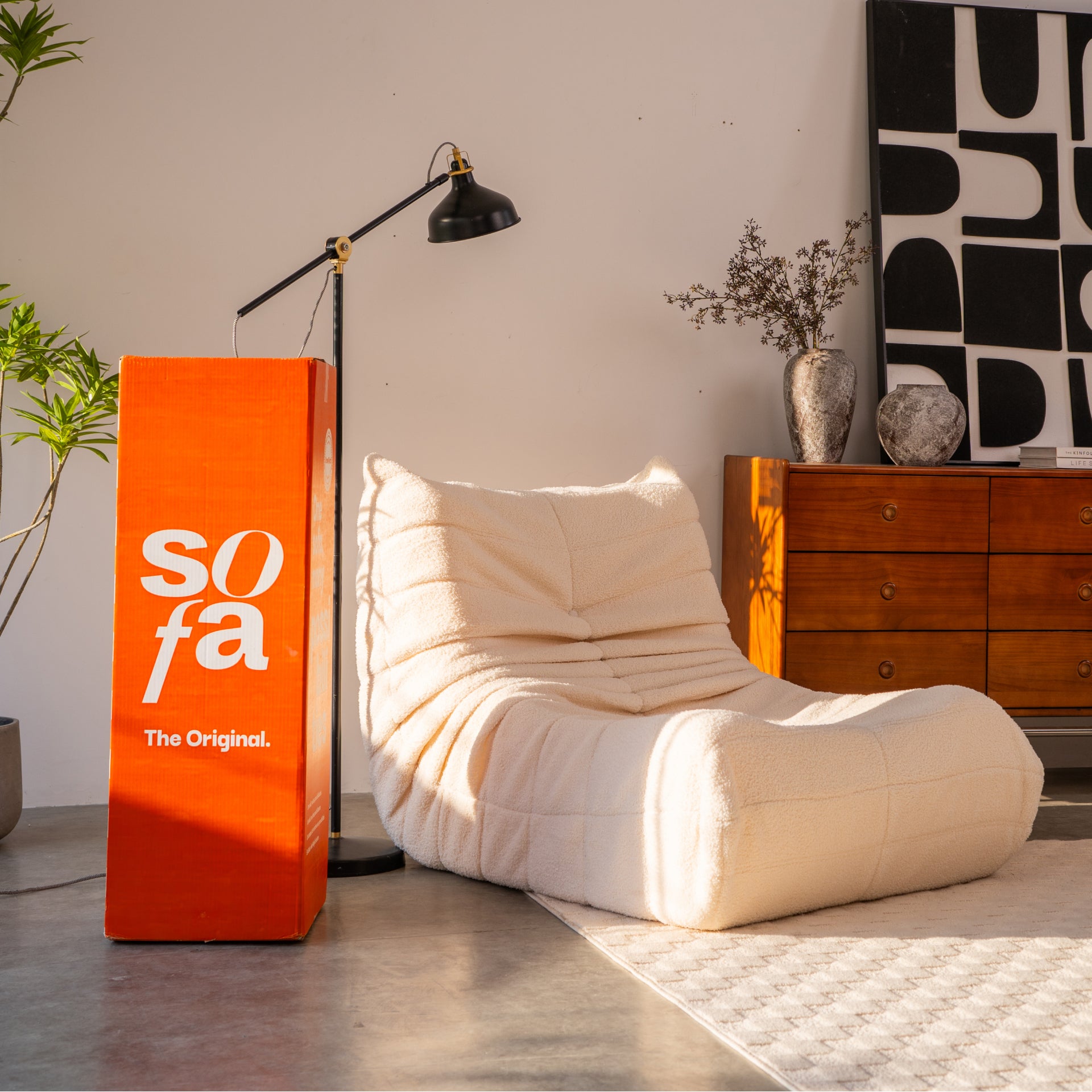 Poltrona Design 1973 Linho 2 unidades Sofa na caixa