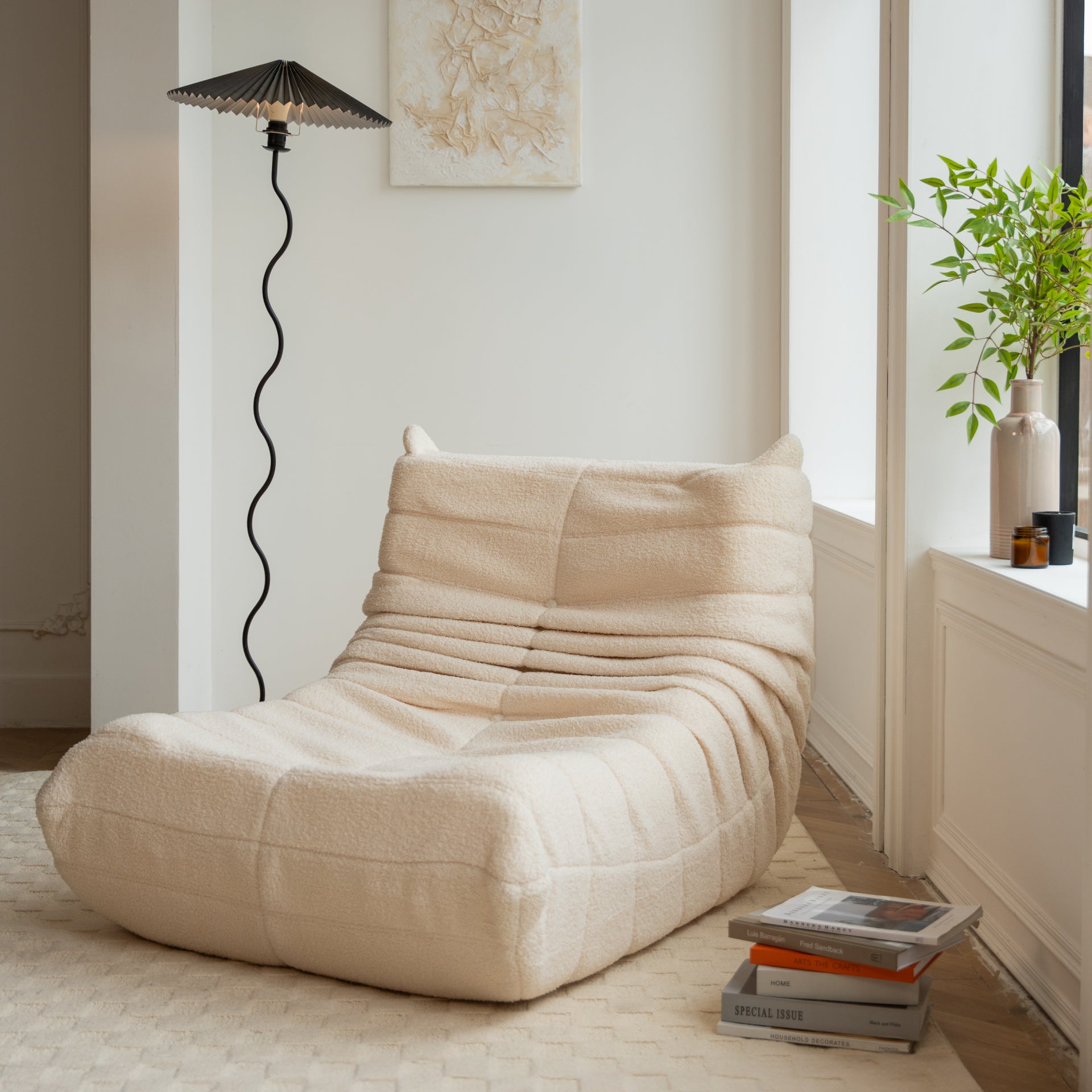 Poltrona Design 1973 Cinza 1 unidade Sofá na Caixa