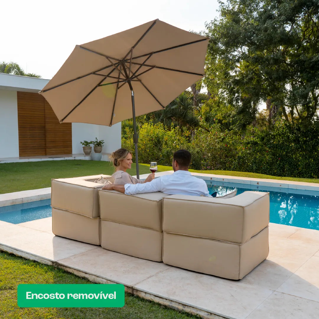 Lounge Zimma com 4 Módulos Preto