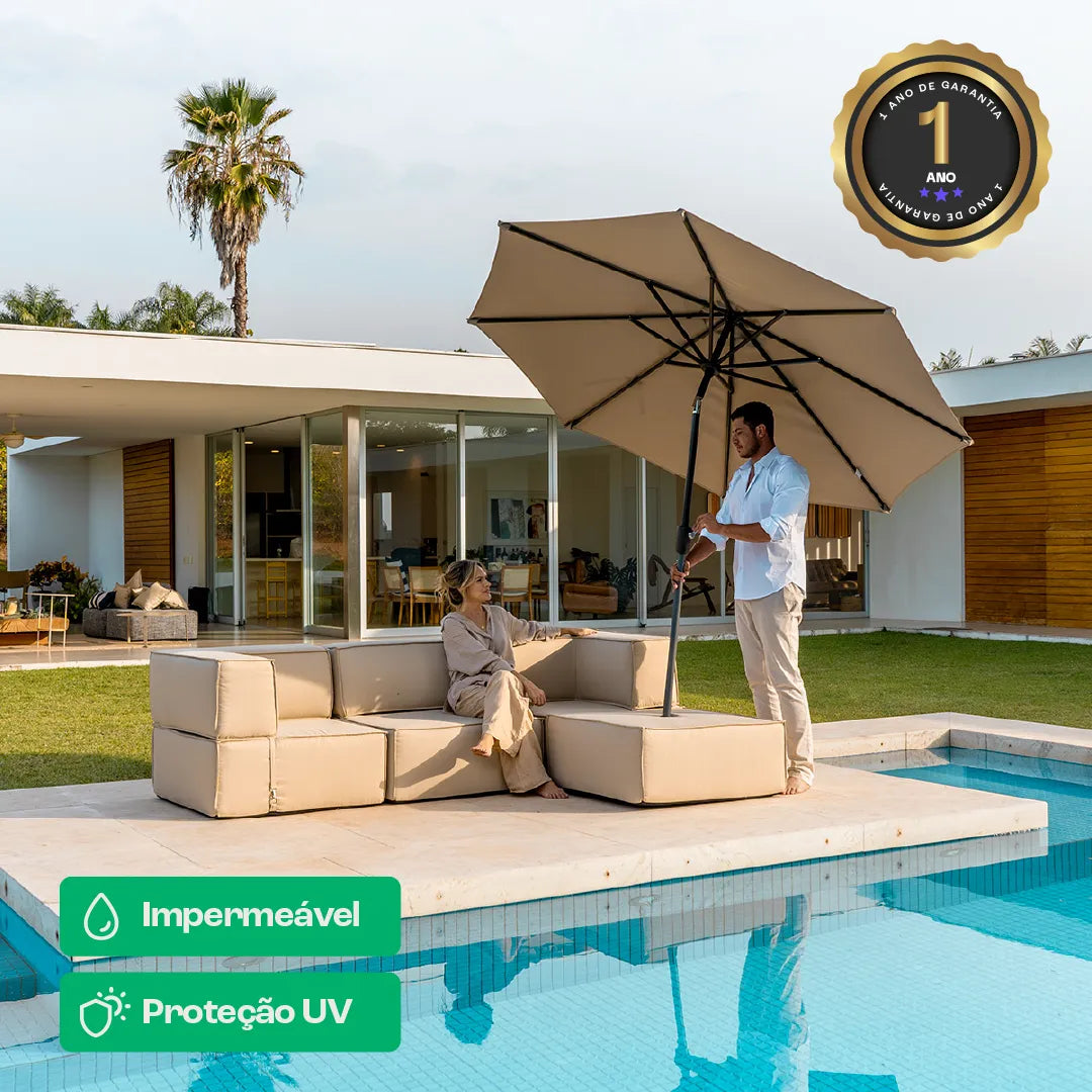 Lounge Zimma com 4 Módulos Preto