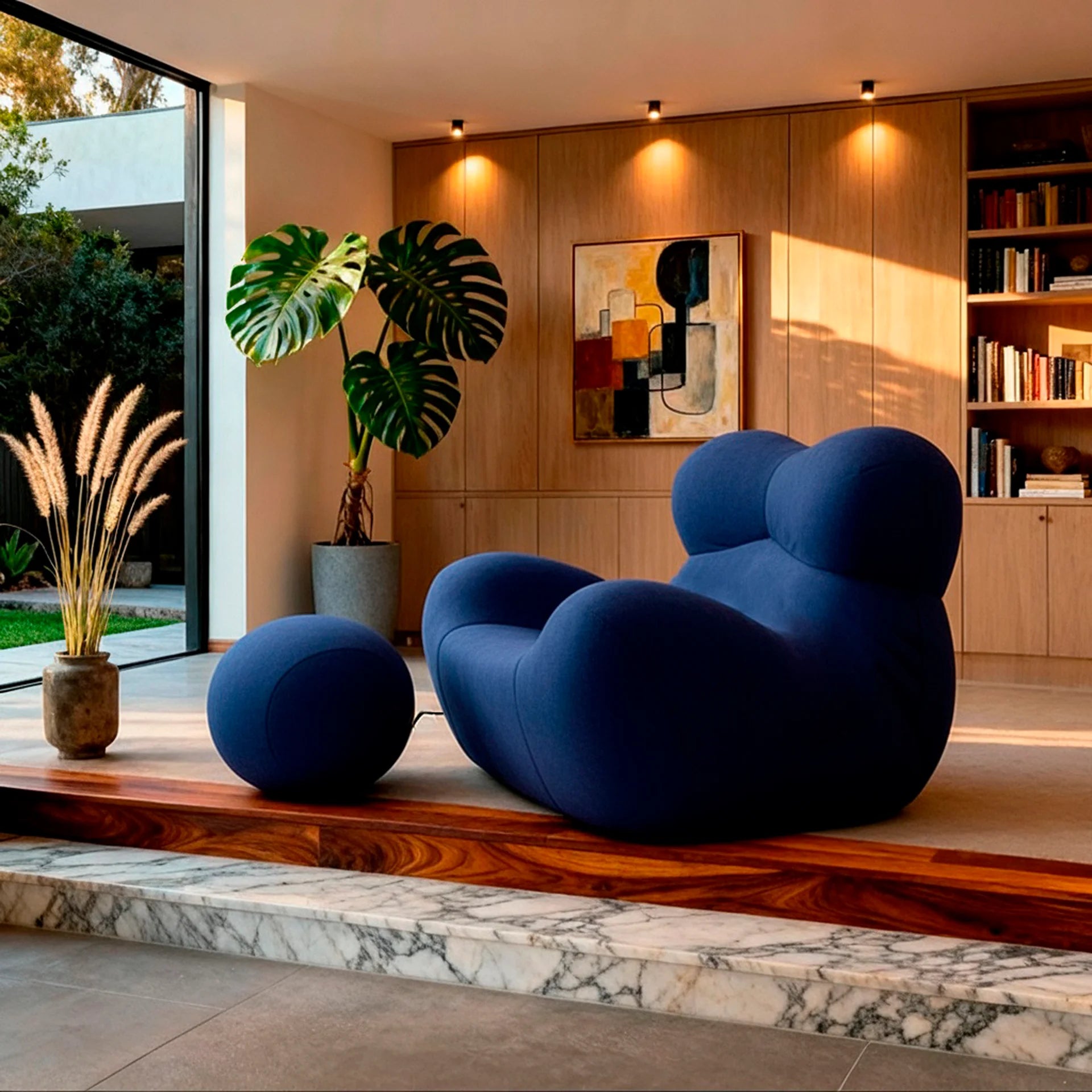 Sofá na Caixa Palla - Azul