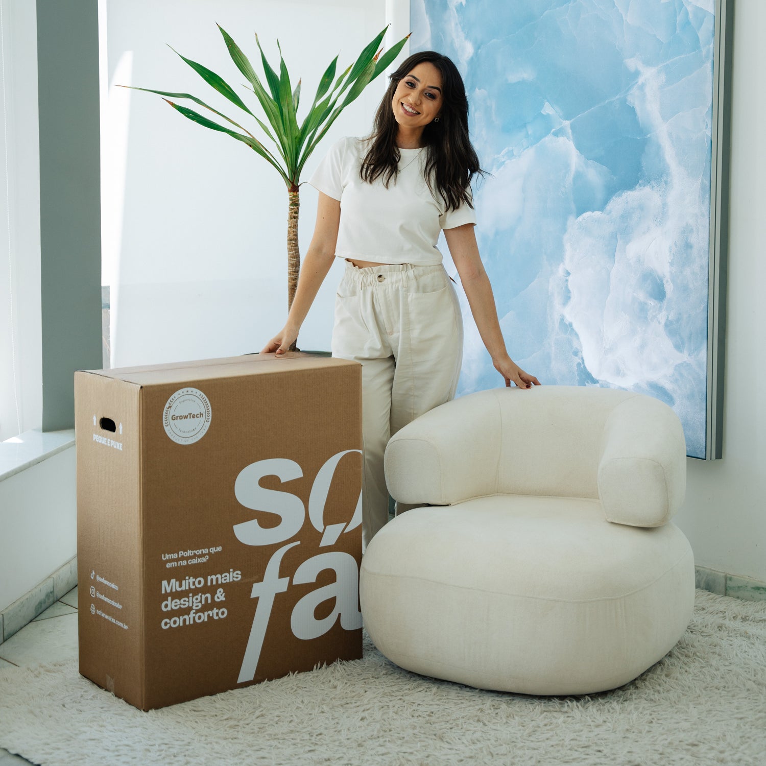 Poltrona Lunna Cinza