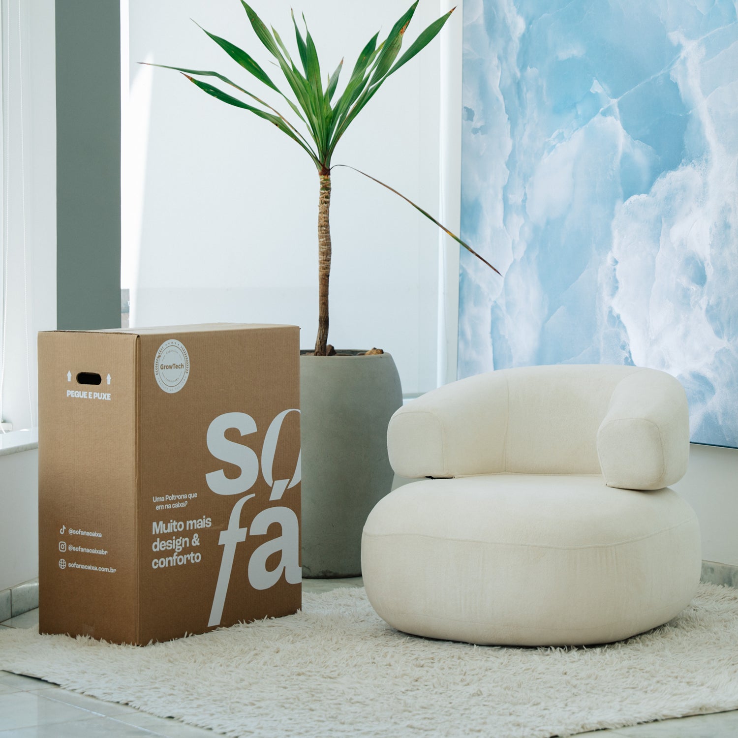 Poltrona Lunna Linho