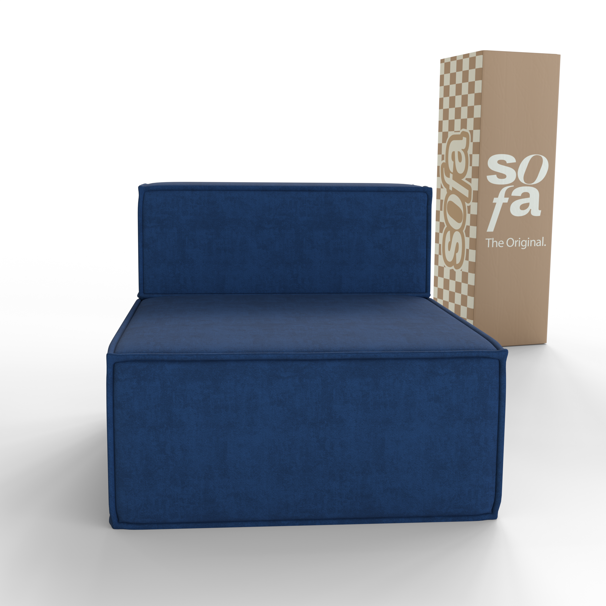 Sofá Modular Pelion 1 lugar Poltrona em Boucle - Azul