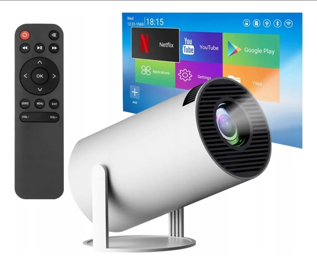 Projetor Portátil Android 11 Smart 4K Wifi 6 Bluetooth 5.0 1080p