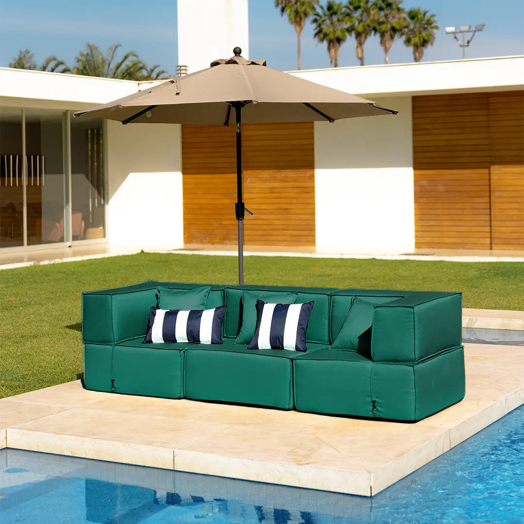 Lounge Zimma com 3 Módulos Verde