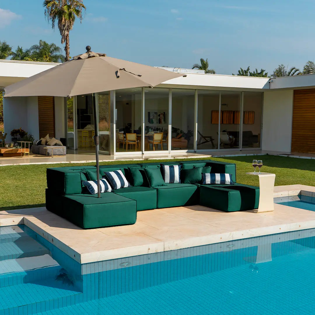 Lounge Zimma com 6 Módulos Verde