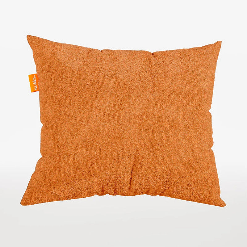 Almofada Tecido Bouclé - Cor Laranja - 45x45cm - Sofá na Caixa