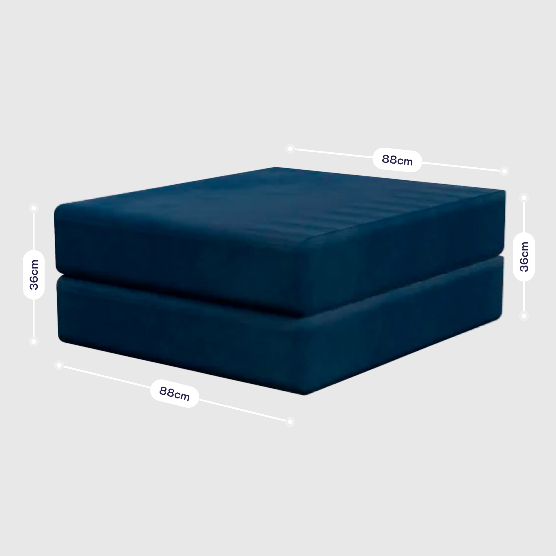Chaise / Apoio de pé Sofá Cama Bloom Tecido Boucle Azul