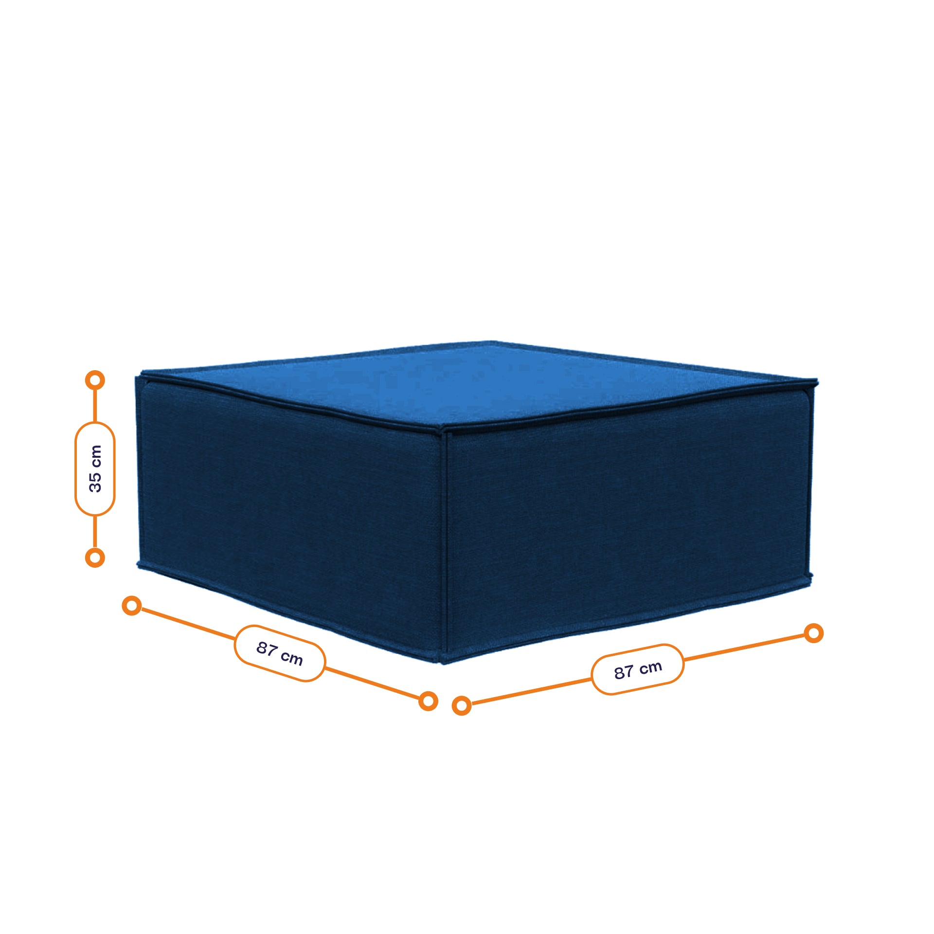 Lounge Zimma com 4 Módulos Azul