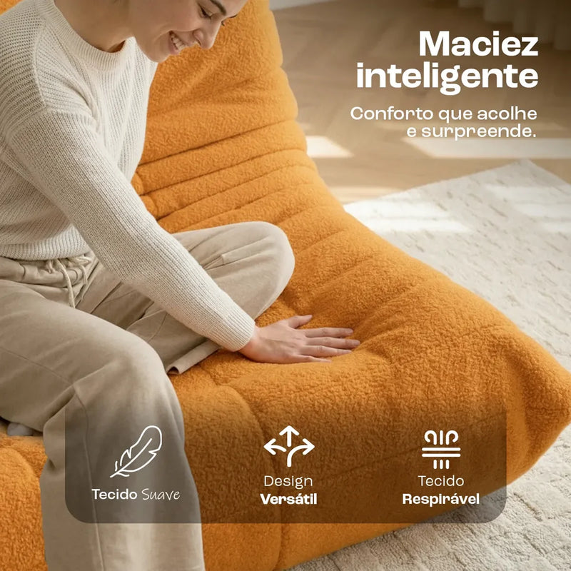 Poltrona Design 1973 Laranja 1 unidade Sofá na Caixa · vista 2