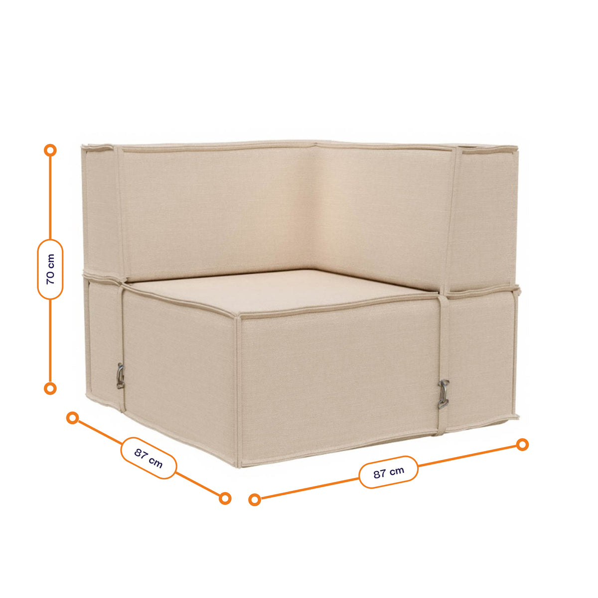 Canto Modular Zimma - Linho · vista 3