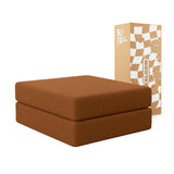 Chaise / Apoio de pé Sofá Cama Bloom Tecido Boucle Marrom · detalhe na cor marrom
