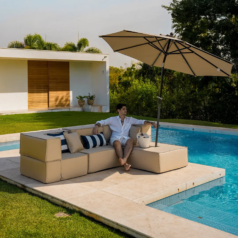 Lounge Zimma com 4 Módulos Linho · vista 2