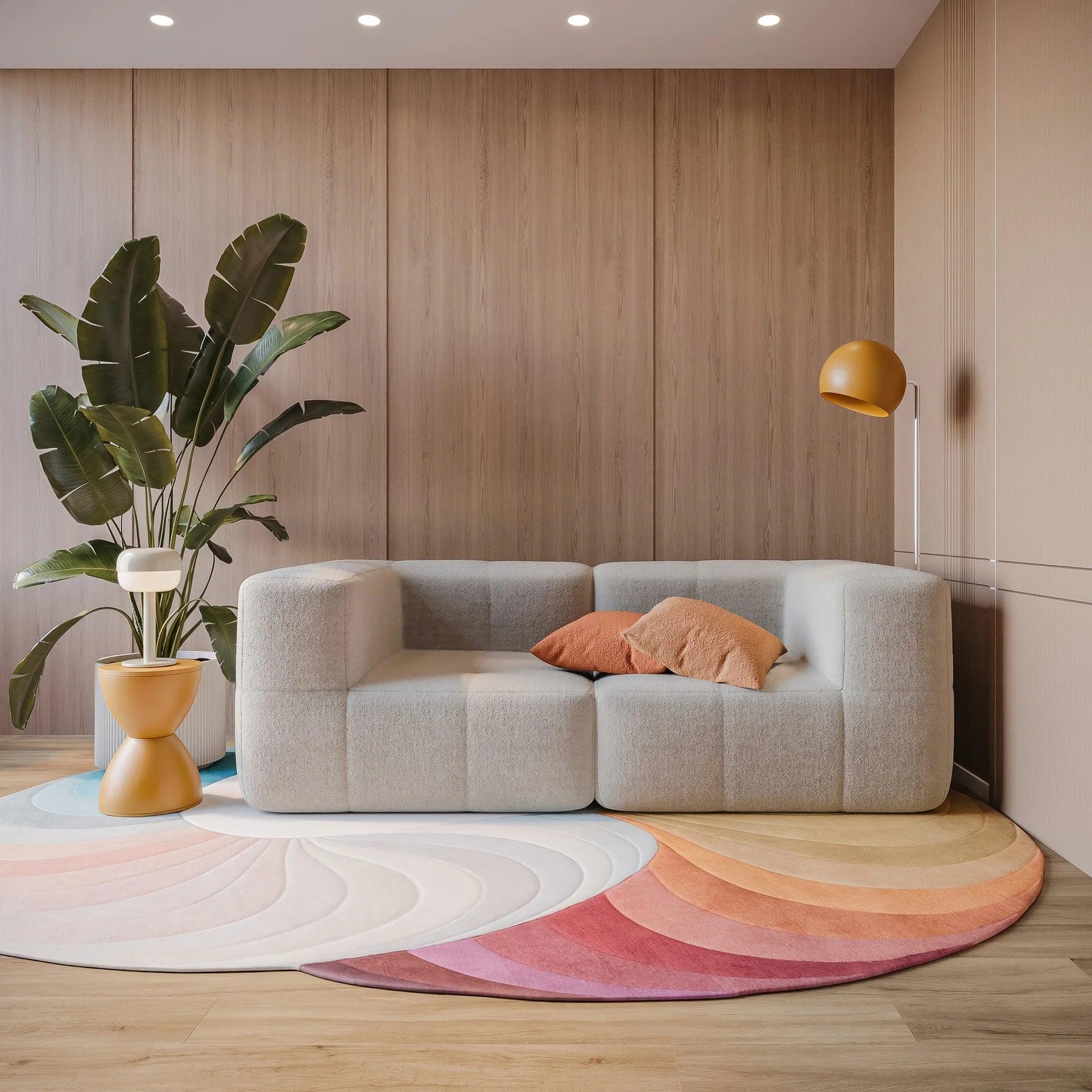 Sofá na Caixa modular 2 lugares em Boucle - Linho - Sofá na Caixa