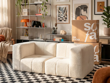 Sofá modular 2 lugares | Sofá na Caixa - Promo Relâmpago até 45% OFF