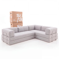 Sofá Cama Bloom Duo - Cinza