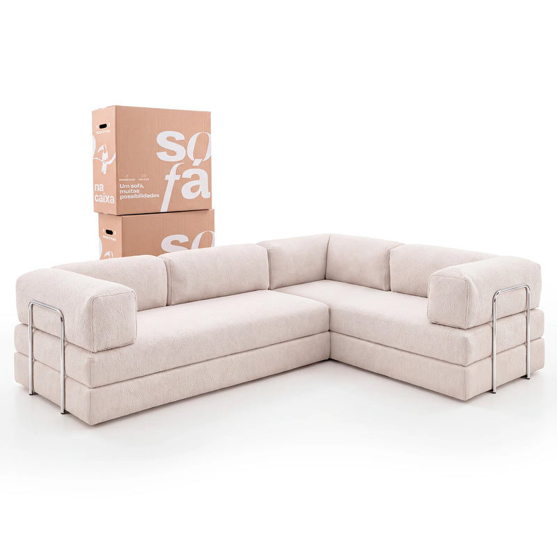 Sofá Cama Bloom Duo - Linho