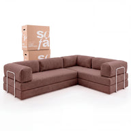 Sofá Cama Bloom Duo - Marrom