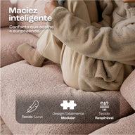 Sofá na Caixa modular Sienna 3 lugares em Boucle - Bege Areia · vista 2