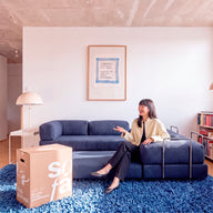 Sofá Cama Bloom Duo - Azul Marinho