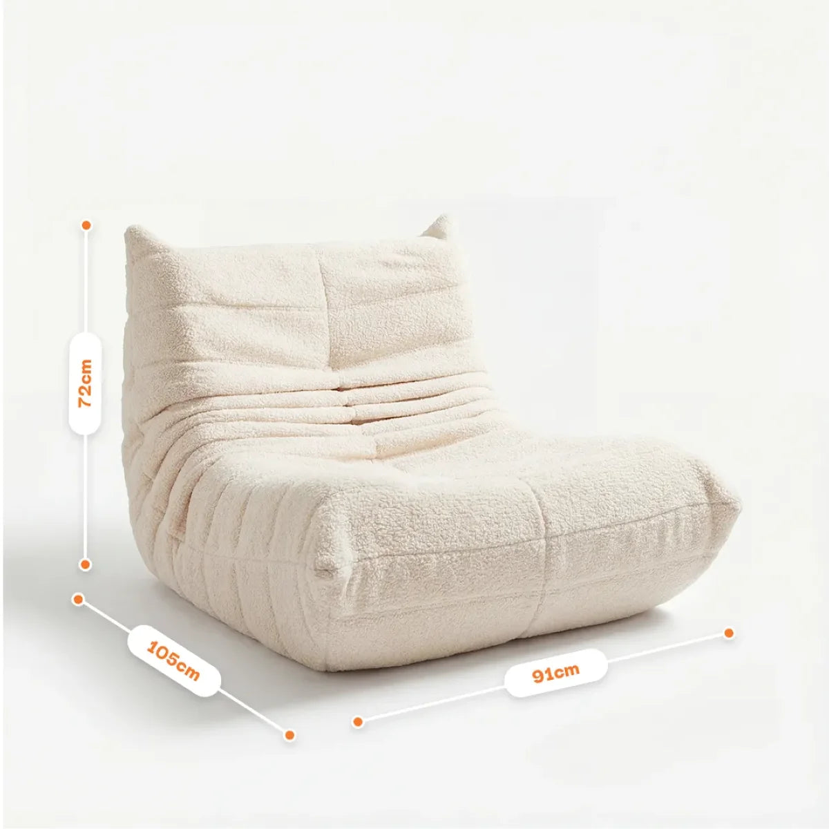 Poltrona Design 1973 Laranja 1 unidade Sofá na Caixa