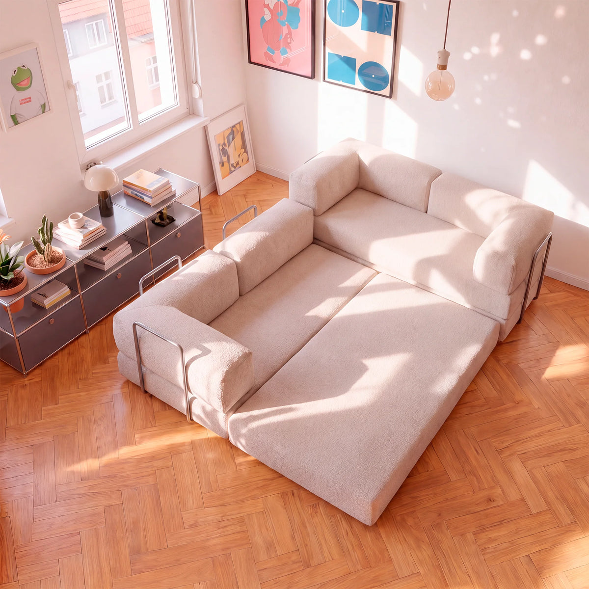 Sofá Cama Bloom Duo - Linho