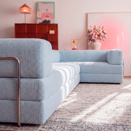 Sofá Cama Bloom Duo - Azul Claro