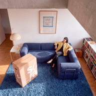 Sofá Cama Bloom Duo - Azul Marinho