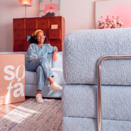 Sofá Cama Bloom Duo - Azul Claro