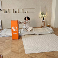 Sofá na Caixa modular Sienna 3 lugares em Boucle - Off-White · vista 9