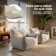 Poltrona Arya Cinza · vista 10