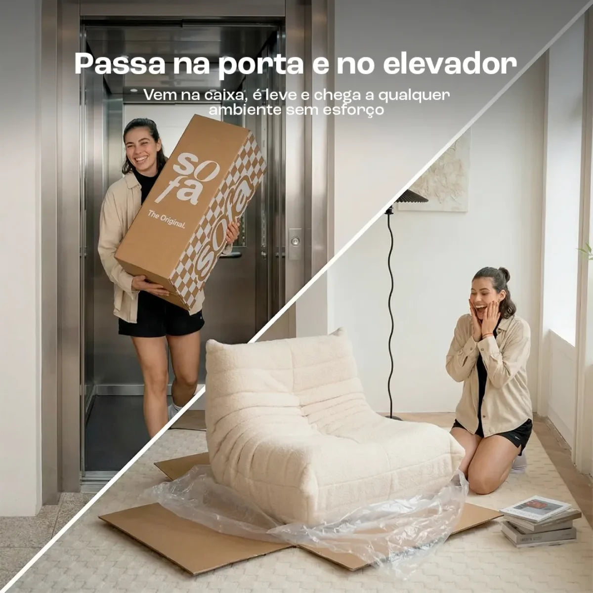 Poltrona Design 1973 Laranja 1 unidade Sofá na Caixa