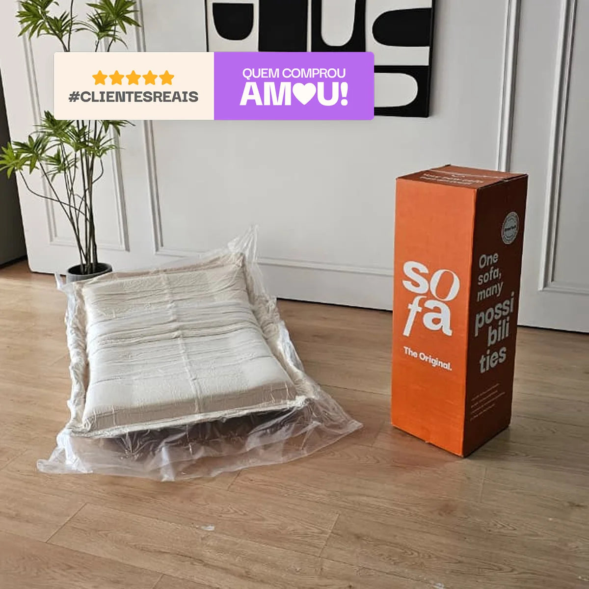 Poltrona Design 1973 Laranja 1 unidade Sofá na Caixa