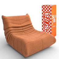 Poltrona Design 1973 Brinde · detalhe na cor laranja