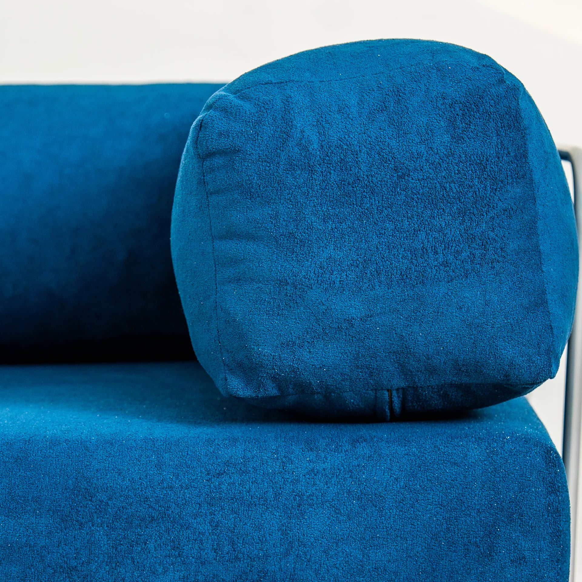 Sofá Cama Bloom Tecido Boucle Azul Marinho - Sofá na Caixa