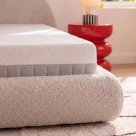 Cama Tecido Boucle Compactada + Colchao Altura 28cm D33 HYBRID