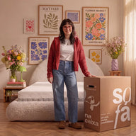 Cama Tecido Boucle Compactada + Colchao Altura 28cm D33 HYBRID