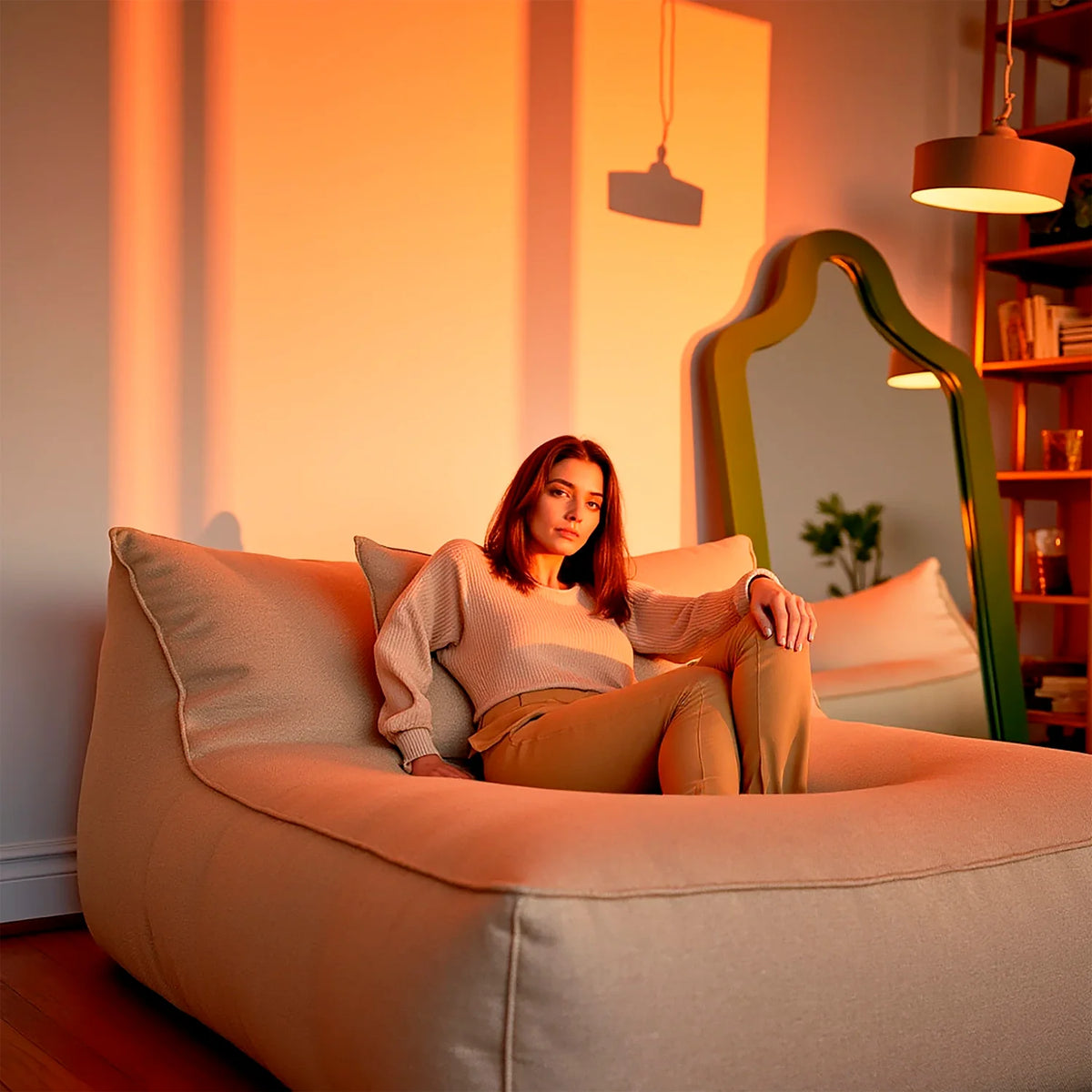 Poltrona Amaia Duni Linho · em ambiente decorado · vista 3
