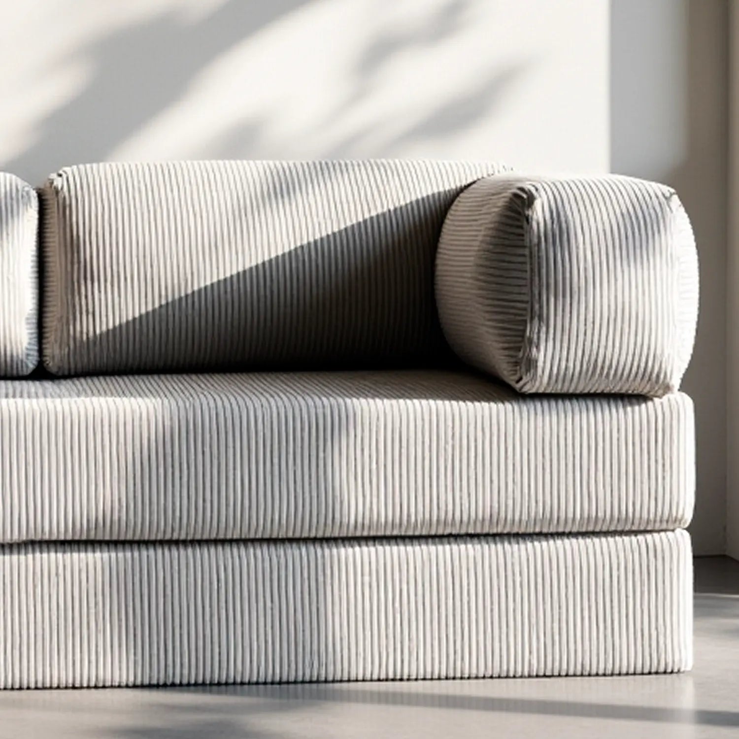 Sofá Cama Bloom Tecido Boucle Cinza - Sofá na Caixa